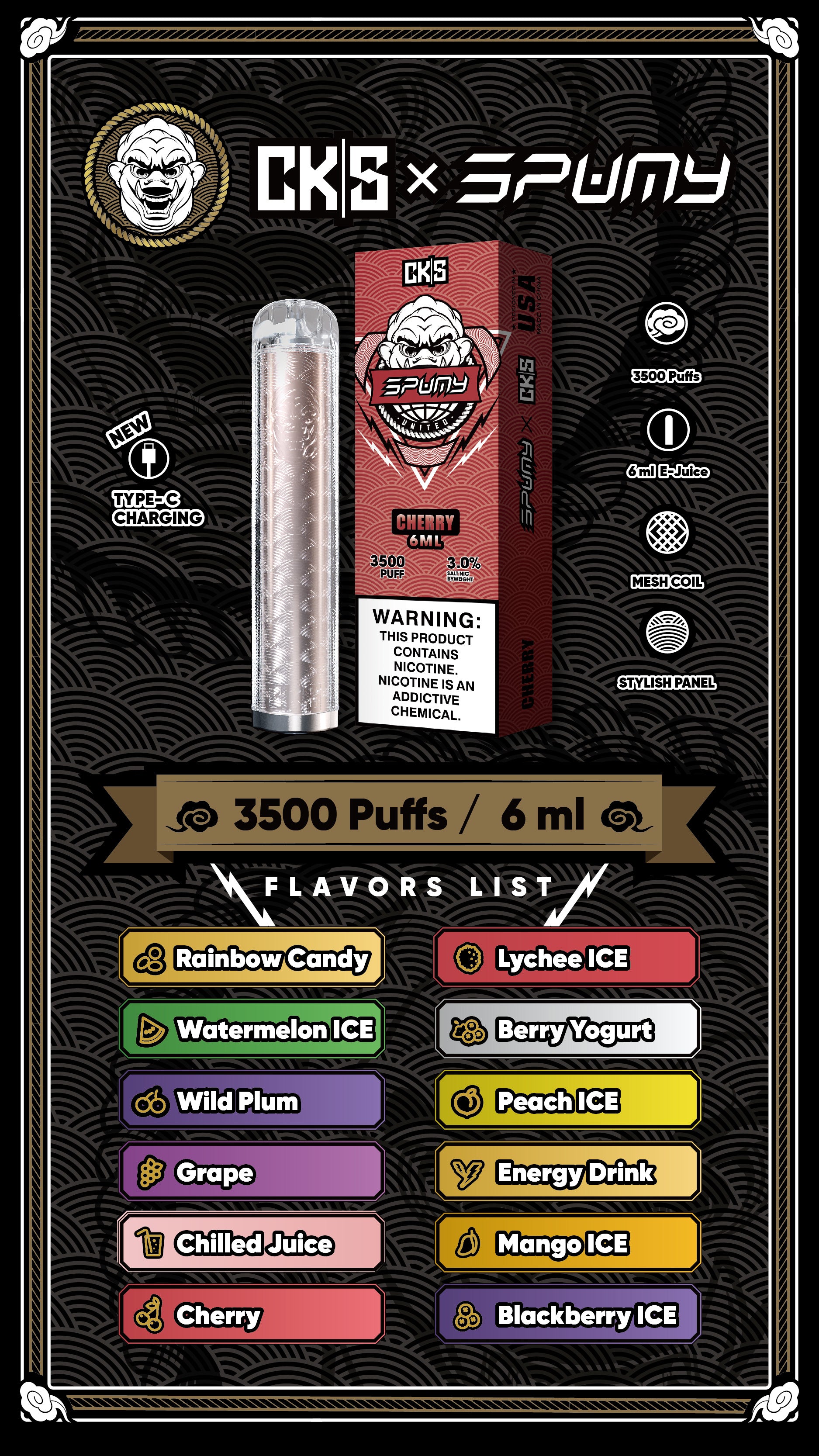 SPUMY x CKS 一次性主機 3500口 (30)